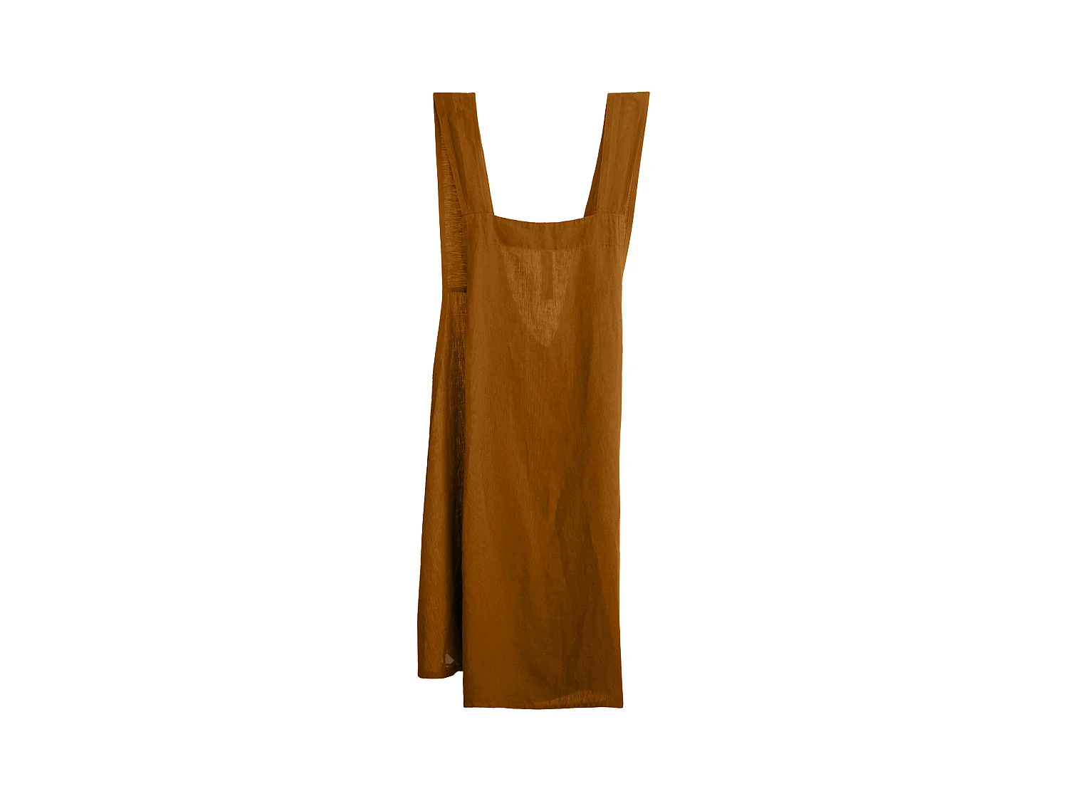 Tablier de cuisine lin lavé 90x110 cm MELODIE orange Terre cuite