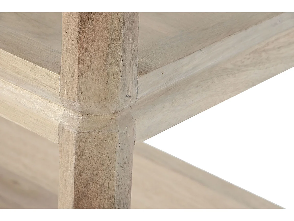 Etagère, meuble étagère en bois de manguier coloris naturel  - longueur 80 x profondeur 40 x Hauteur 200 cm