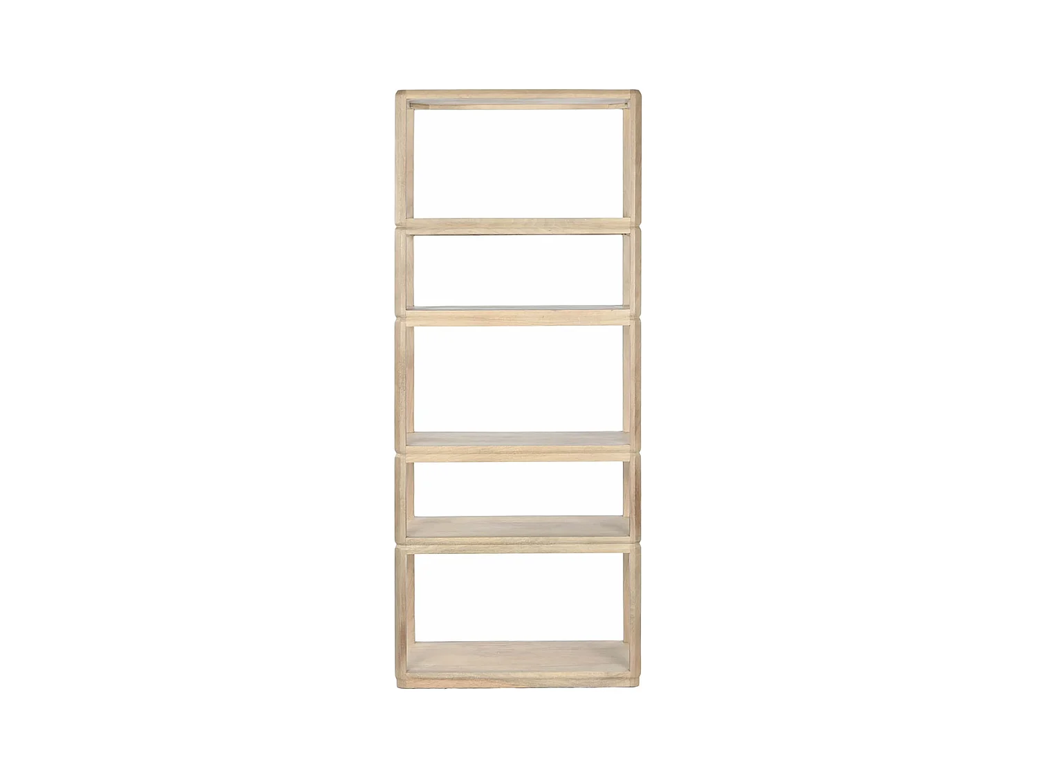 Etagère, meuble étagère en bois de manguier coloris naturel  - longueur 80 x profondeur 40 x Hauteur 200 cm