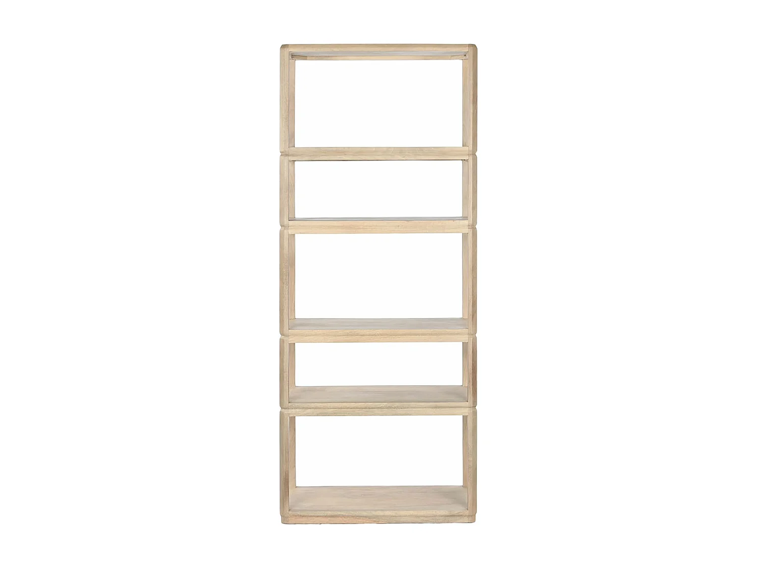 Etagère, meuble étagère en bois de manguier coloris naturel  - longueur 80 x profondeur 40 x Hauteur 200 cm