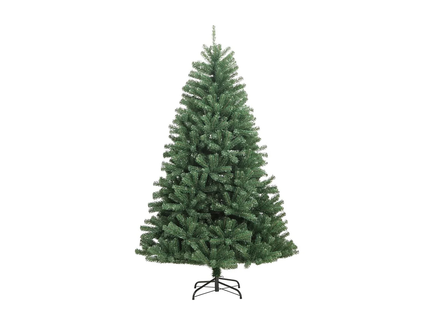 Sapin de Noël artificiel à charnières avec support vert 210 cm