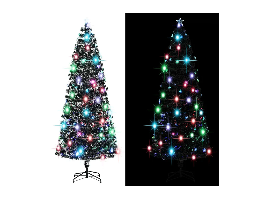 Sapin de Noël artificiel avec support/LED 240 cm fibre optique