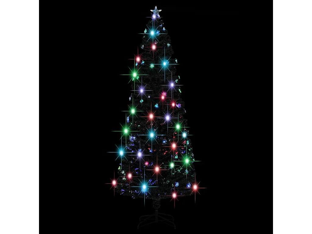 Arbre de Noël pré-éclairé avec support 240 cm fibre optique
