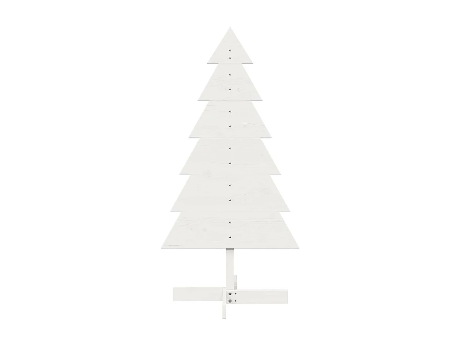 Arbre de Noël en bois pour décoration blanc 120 cm pin massif