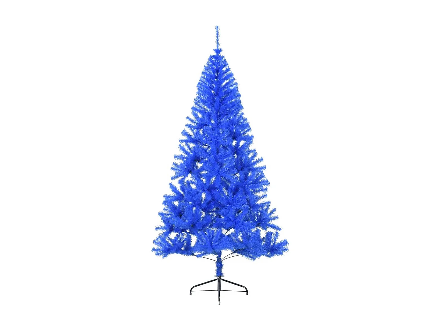 Kunstkerstboom met standaard half 180 cm PVC blauw