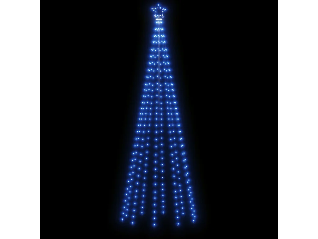 Kerstboom met grondpin 310 LED's blauw 300 cm