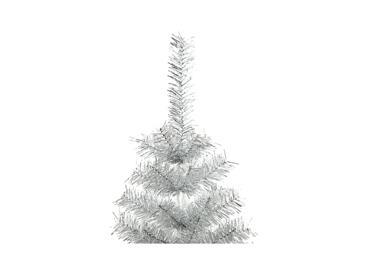Sapin de Noël artificiel avec support argenté 210 cm PET