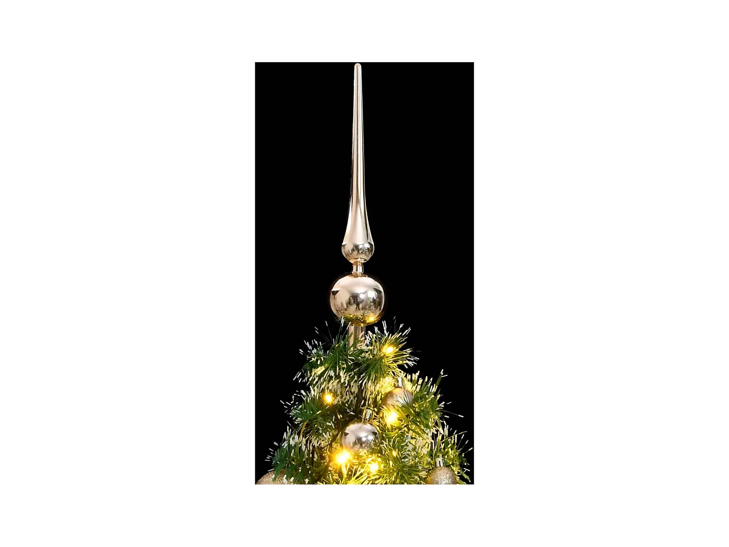 Sapin de Noël artificiel 150 LED&boules&neige floquée 150 cm