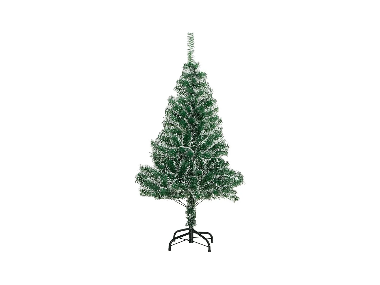 Sapin de Noël artificiel 150 LED&boules&neige floquée 150 cm
