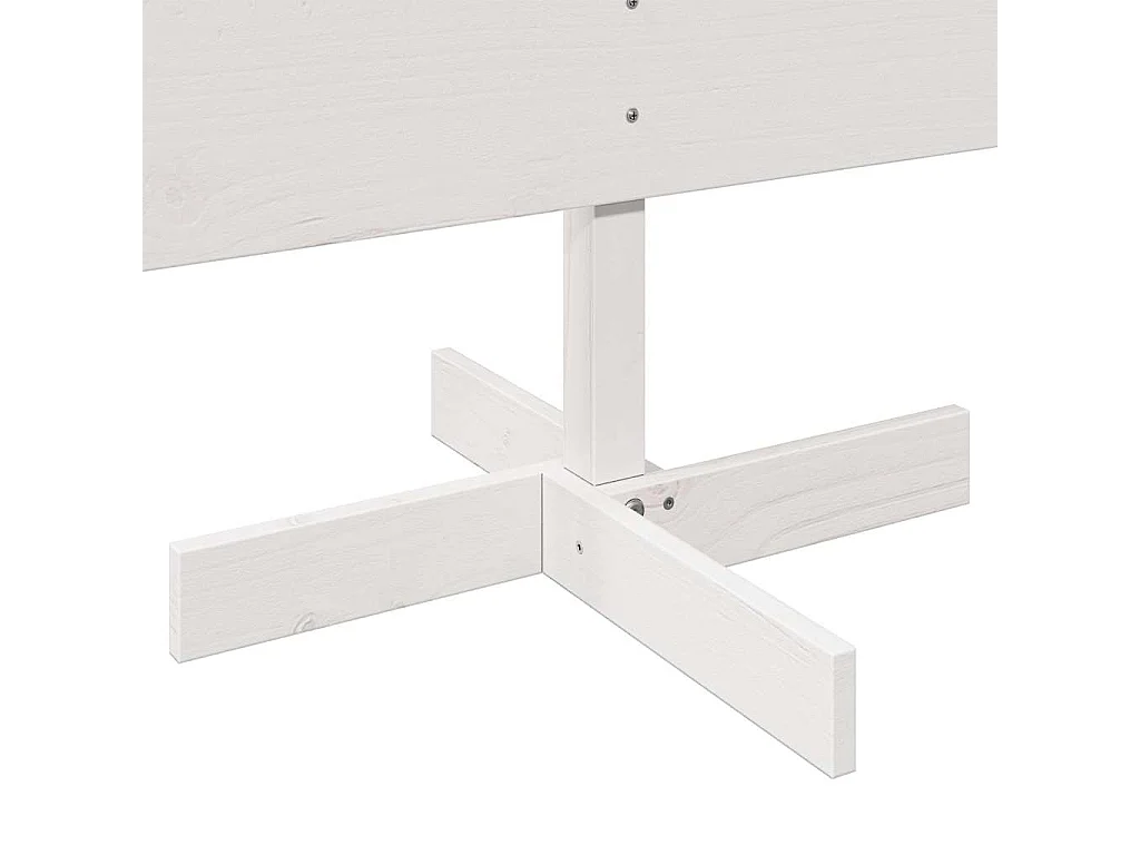 Arbre de Noël en bois pour décoration blanc 150 cm pin massif