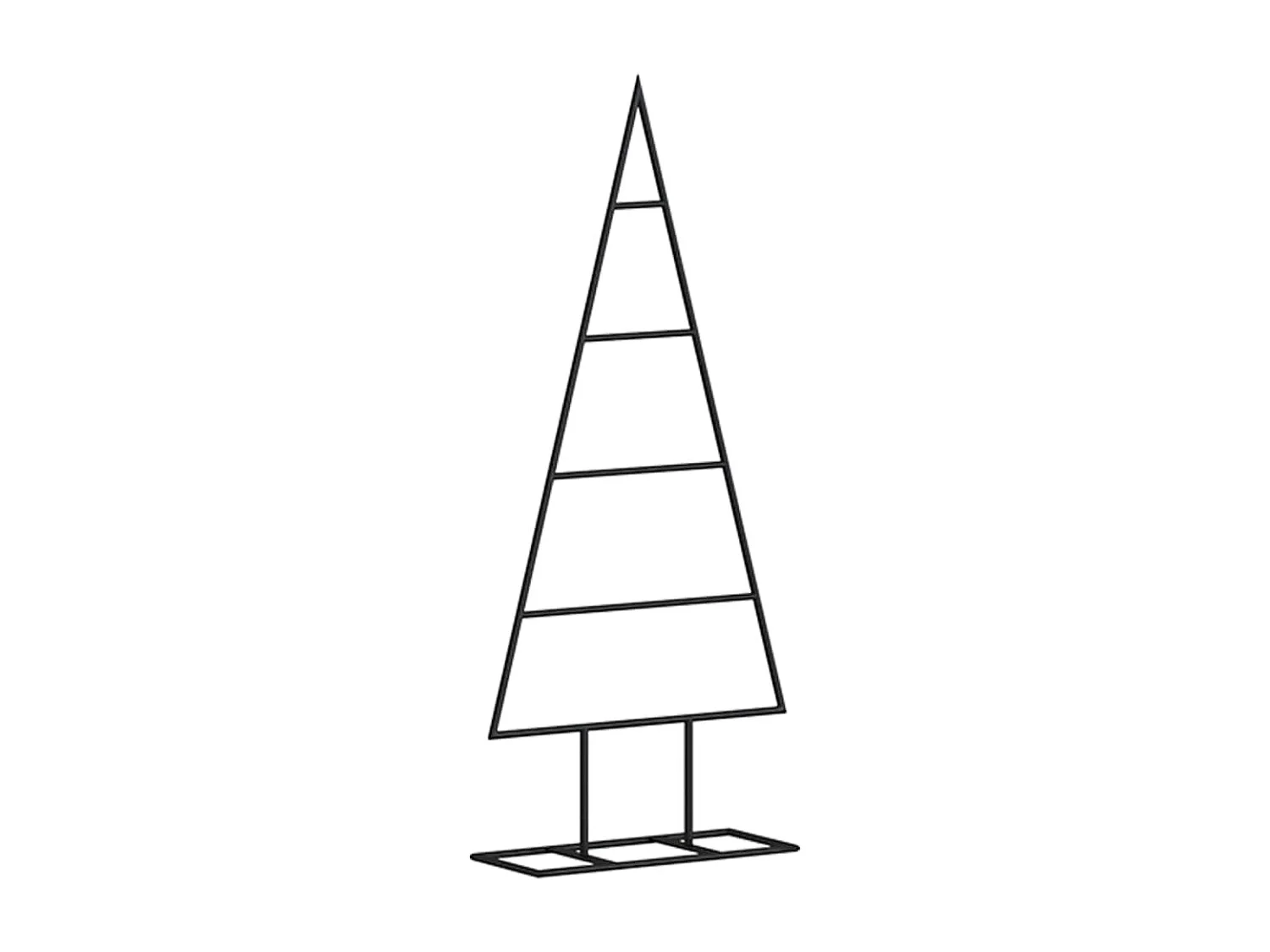 Arbre de Noël en métal pour décoration noir 60 cm