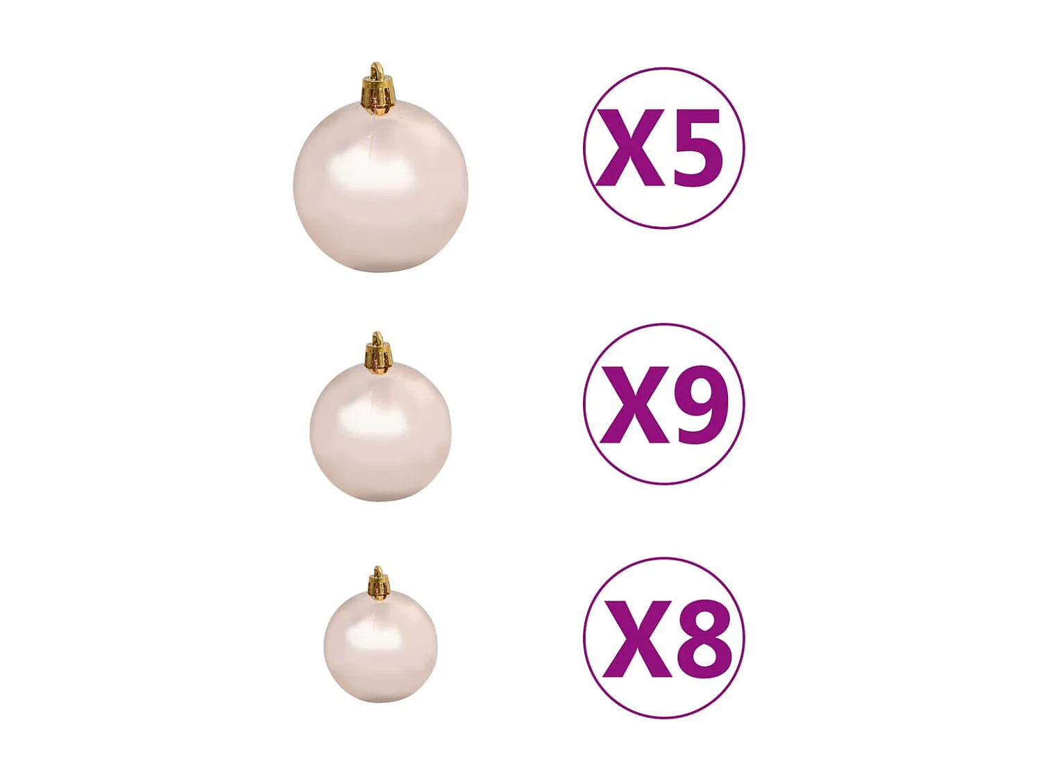 Arbre de Noël artificiel givré LED boules pommes de pin 150 cm