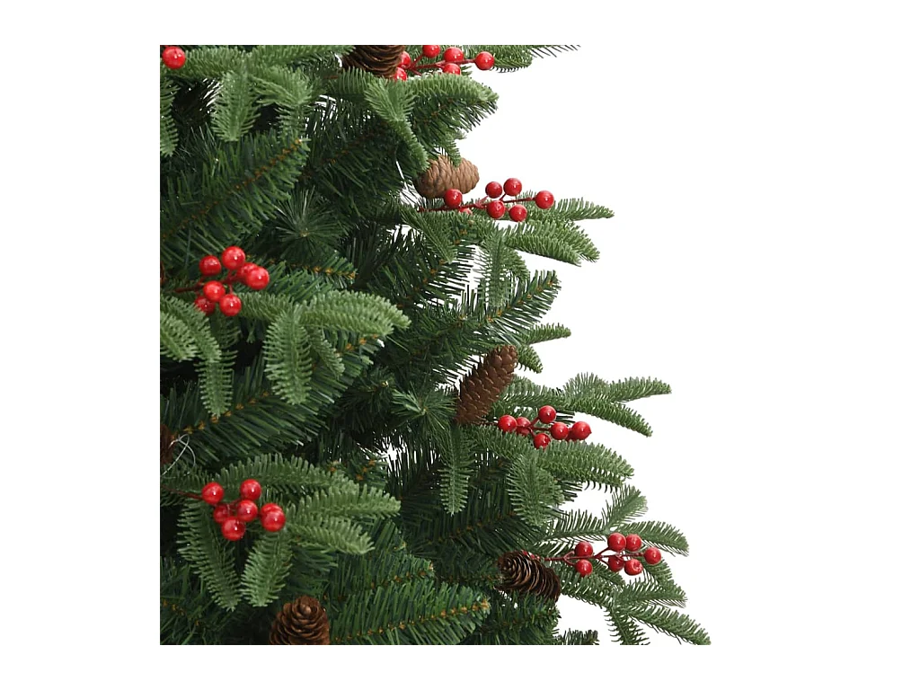 Sapin de Noël artificiel avec pommes de pin et baies 180 cm