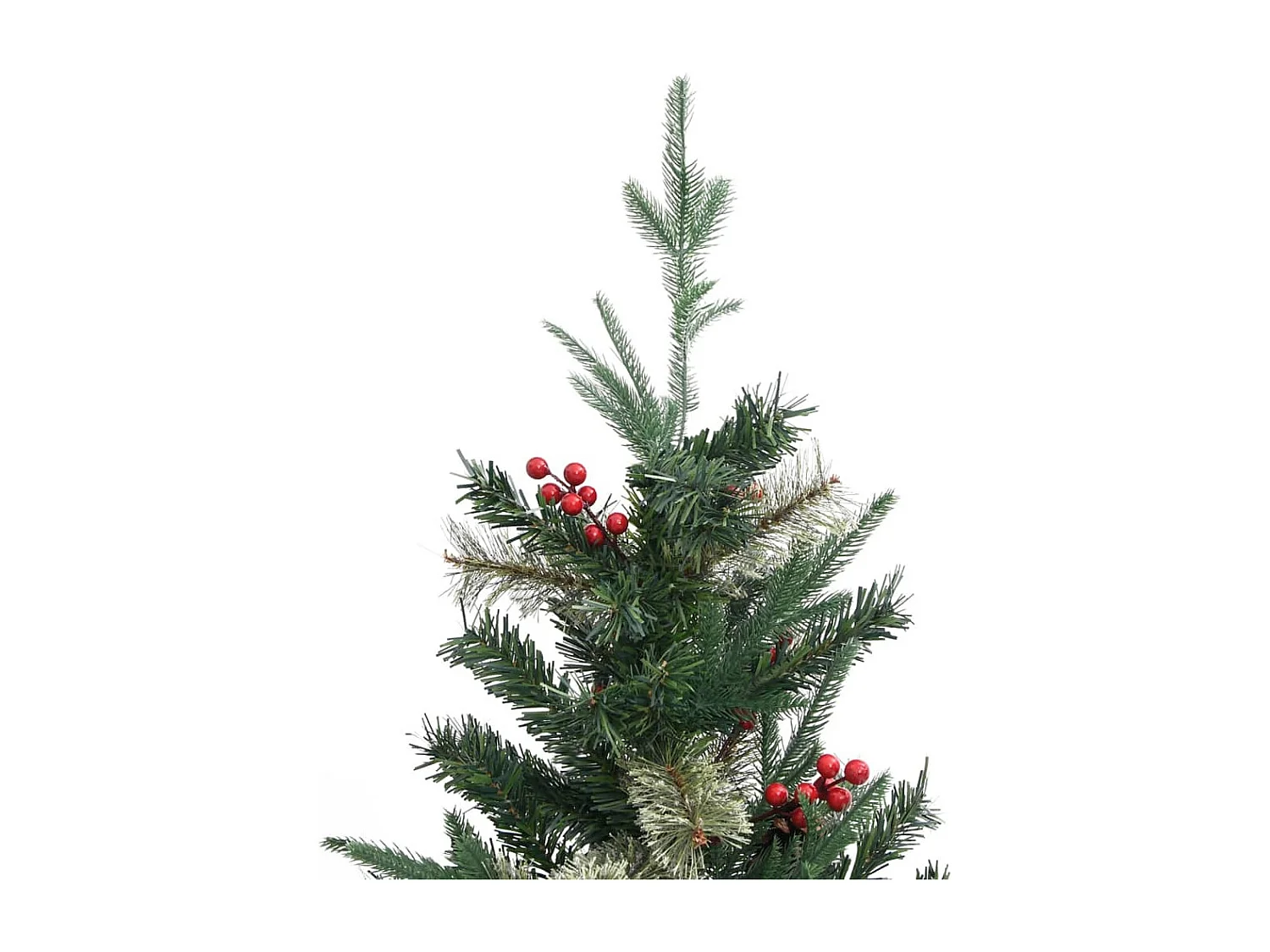 Kerstboom met dennenappels 225 cm PVC en PE groen