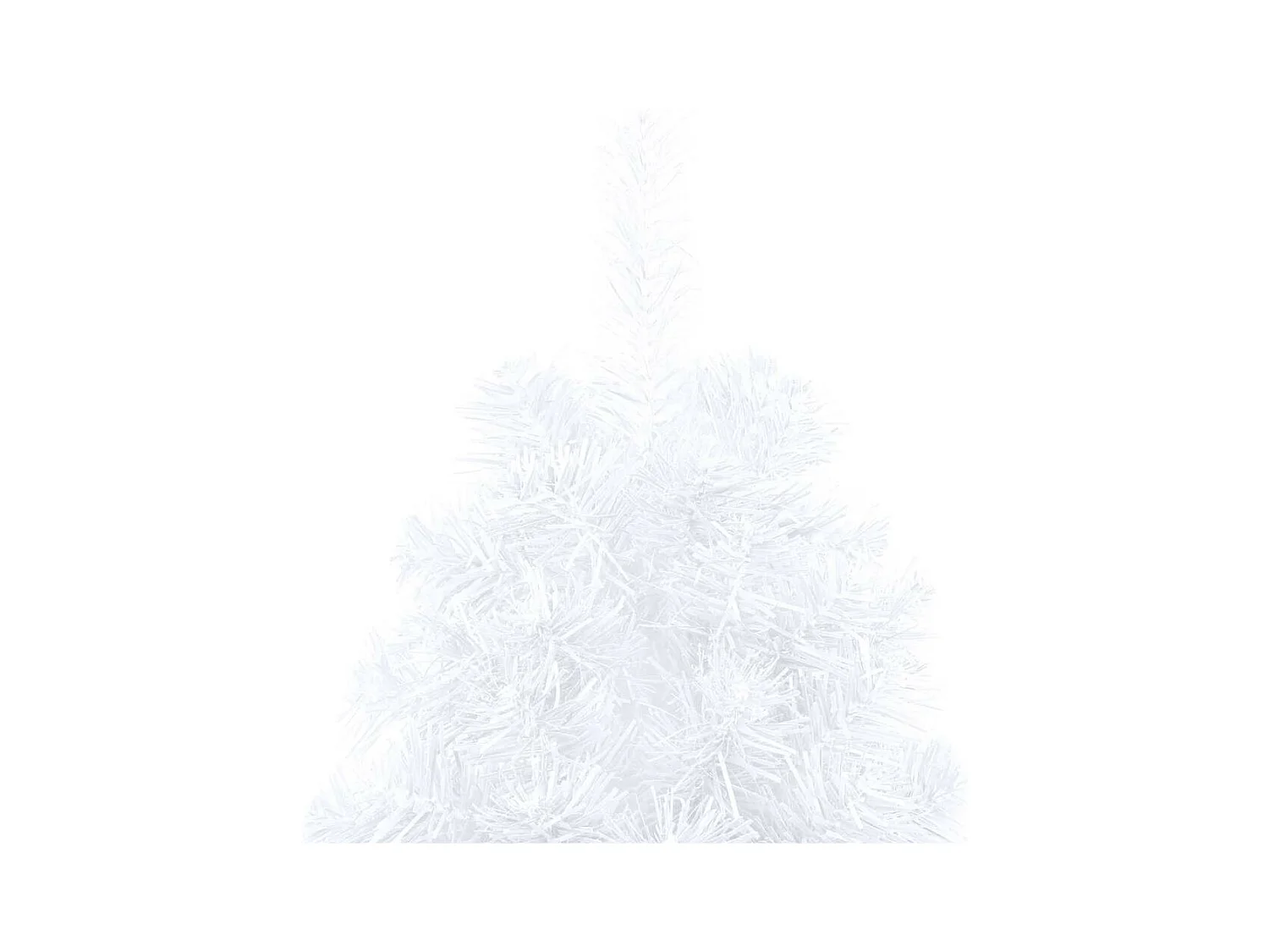 Medio árbol de Navidad artificial con LED y bolas blanco 180 cm