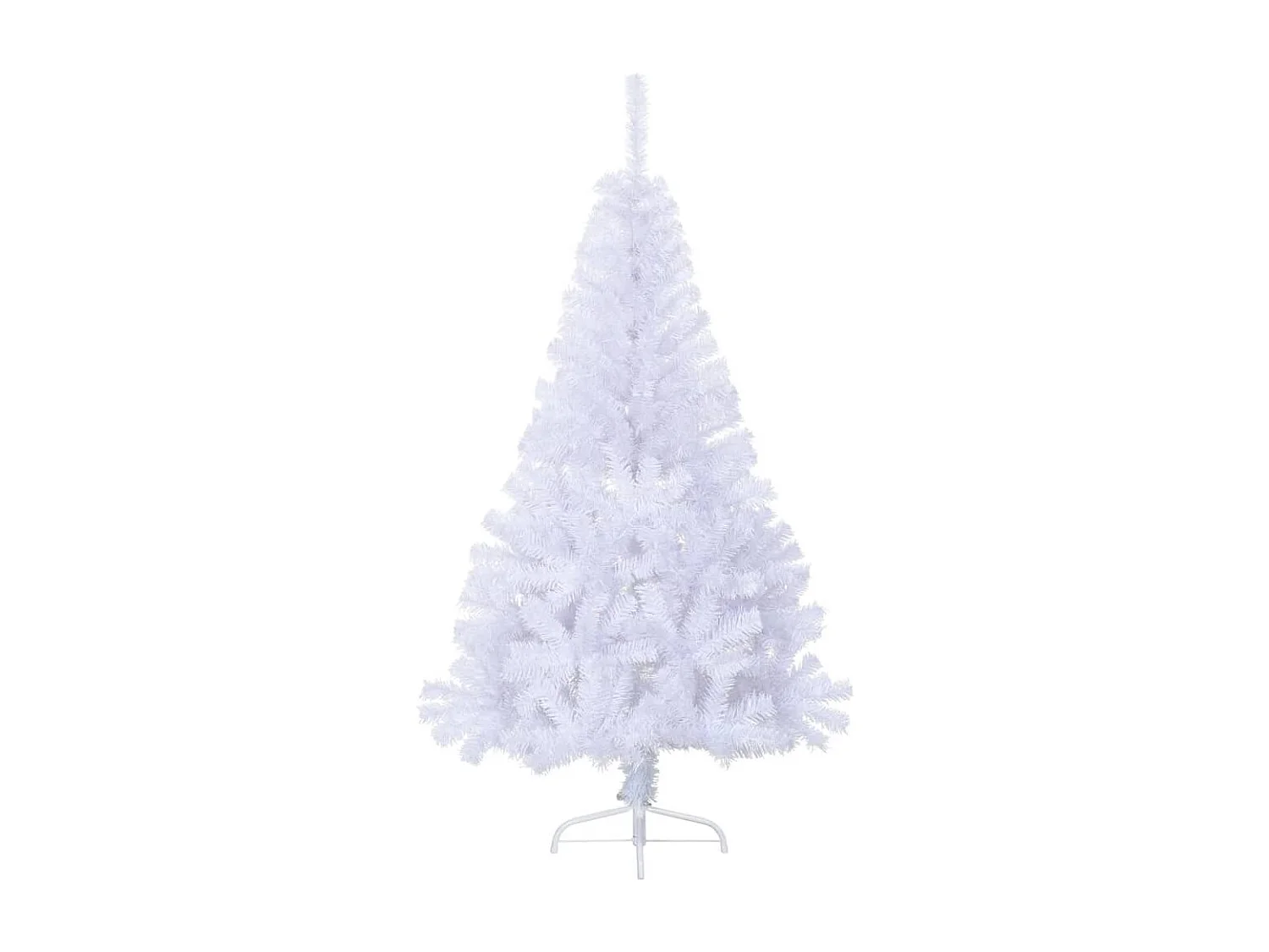 Sapin de Noël artificiel moitié avec support blanc 120 cm PVC
