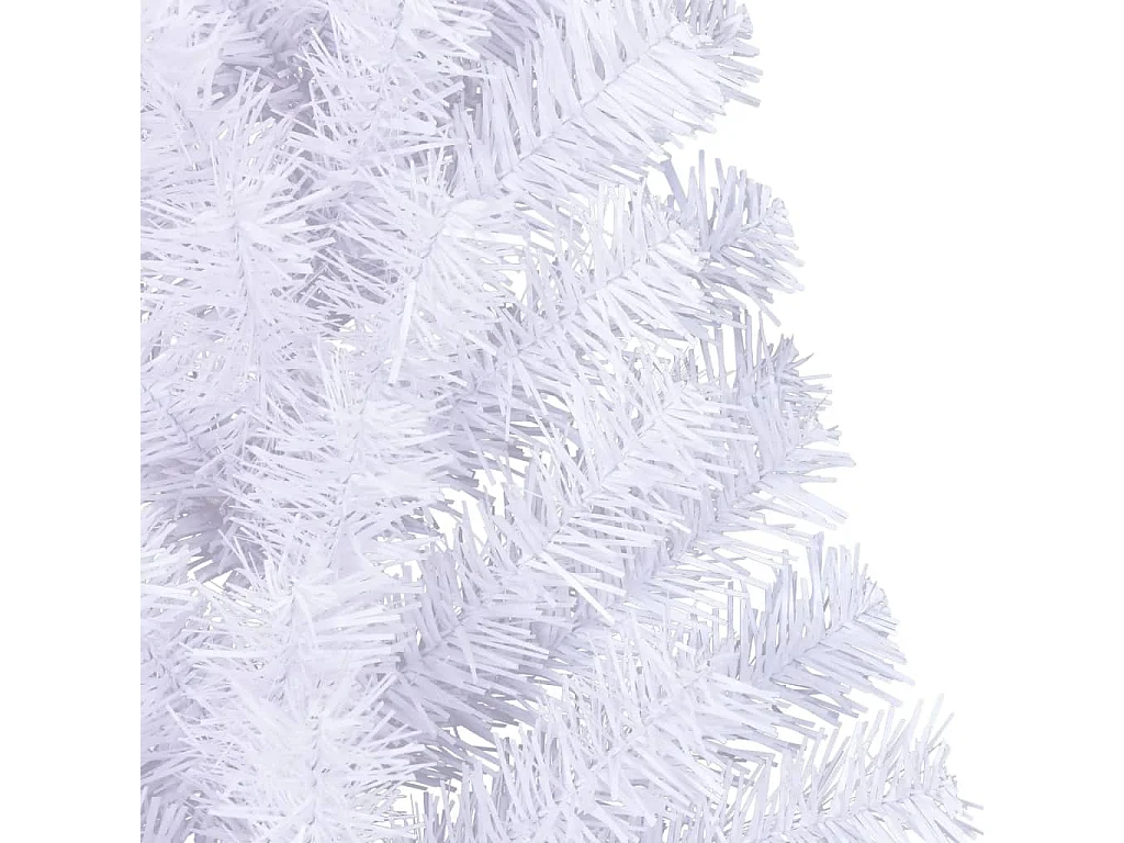 Sapin de Noël artificiel moitié avec support blanc 120 cm PVC