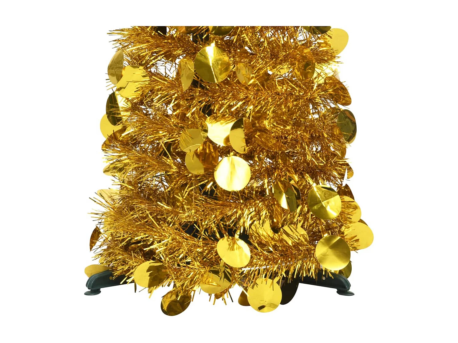 Sapin de Noël artificiel escamotable doré 150 cm PET