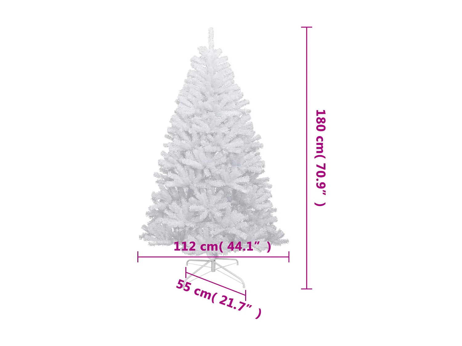 Sapin de Noël artificiel à charnières avec neige floquée 180 cm