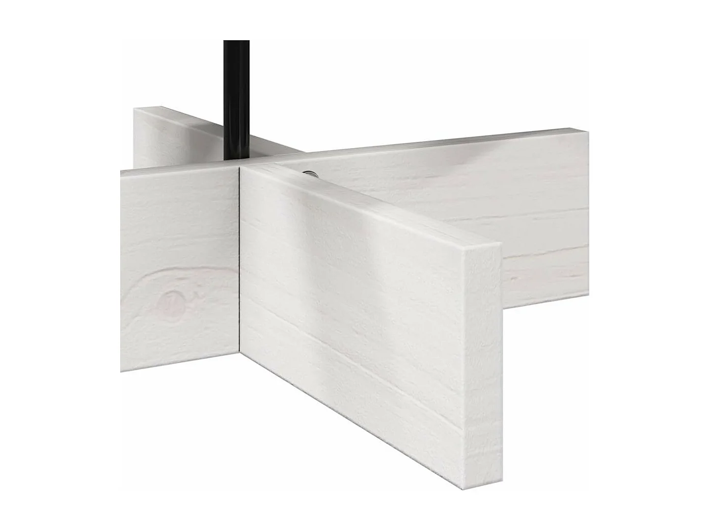 Arbre de Noël en bois pour décoration blanc 80 cm pin massif