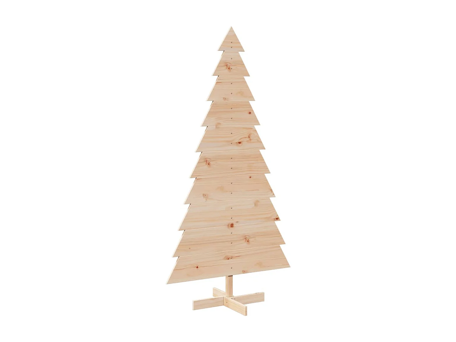 Arbre de Noël en bois pour décoration 180 cm bois massif de pin