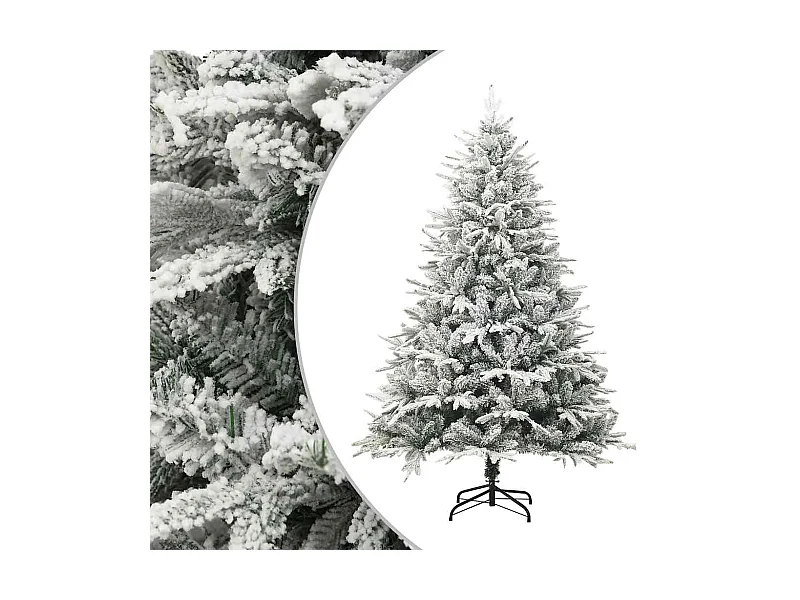 Sapin de Noël artificiel à flocons de neige Vert 180 cm PVC/PE