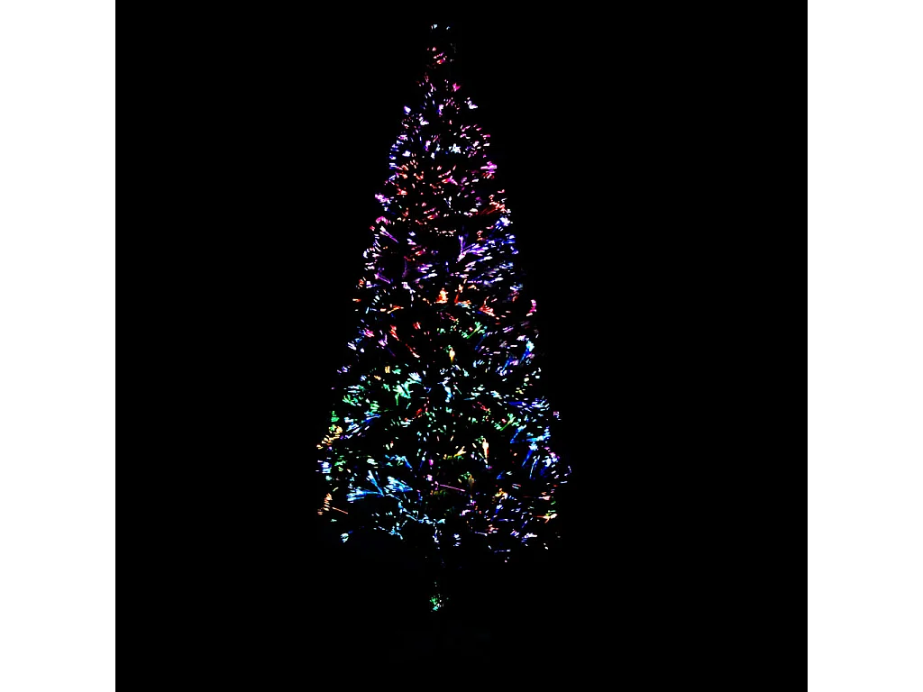 Sapin de Noël artificiel avec support vert 180 cm fibre optique