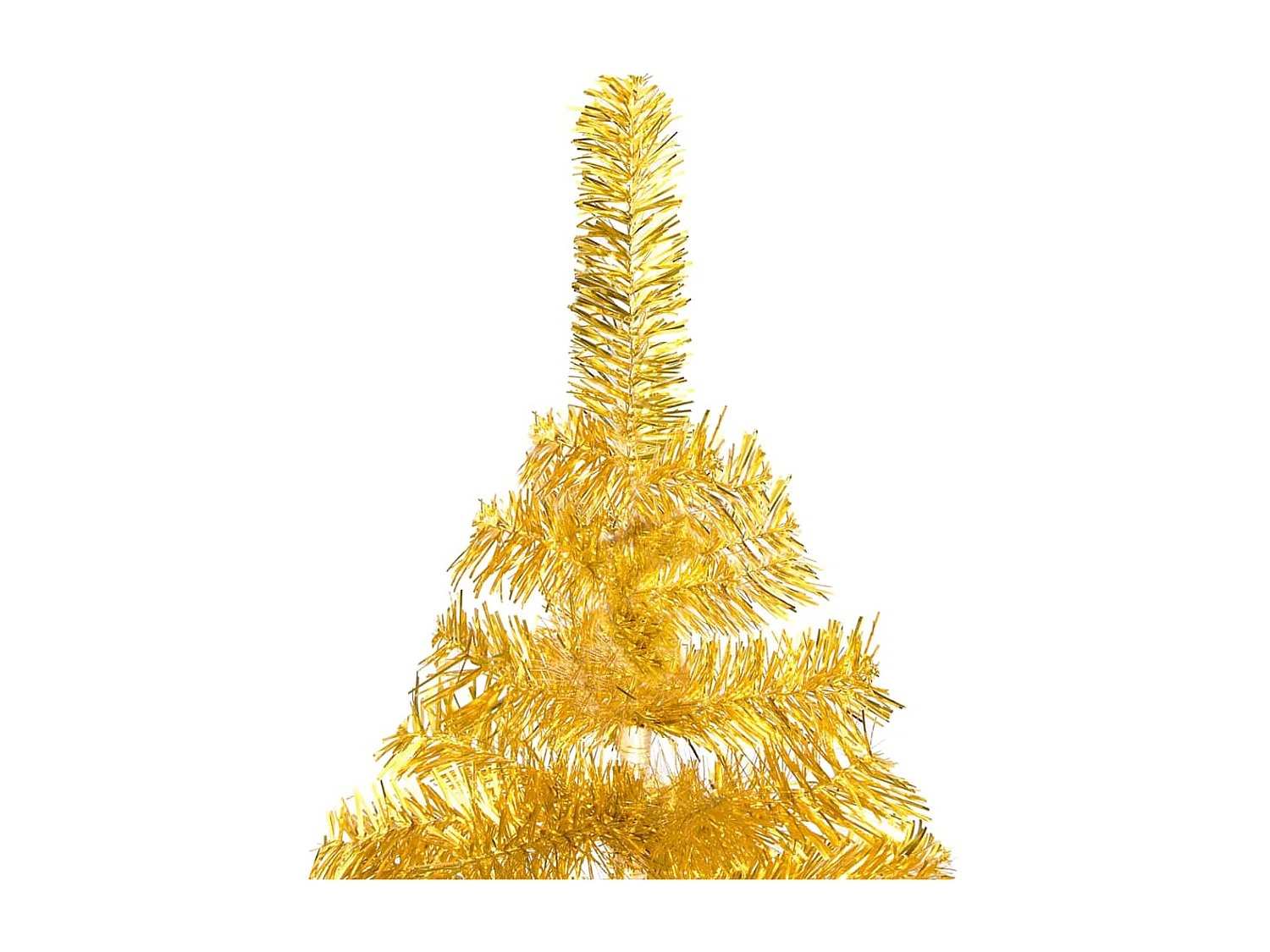 Arbre de Noël artificiel pré-éclairé et boules doré 240 cm PET