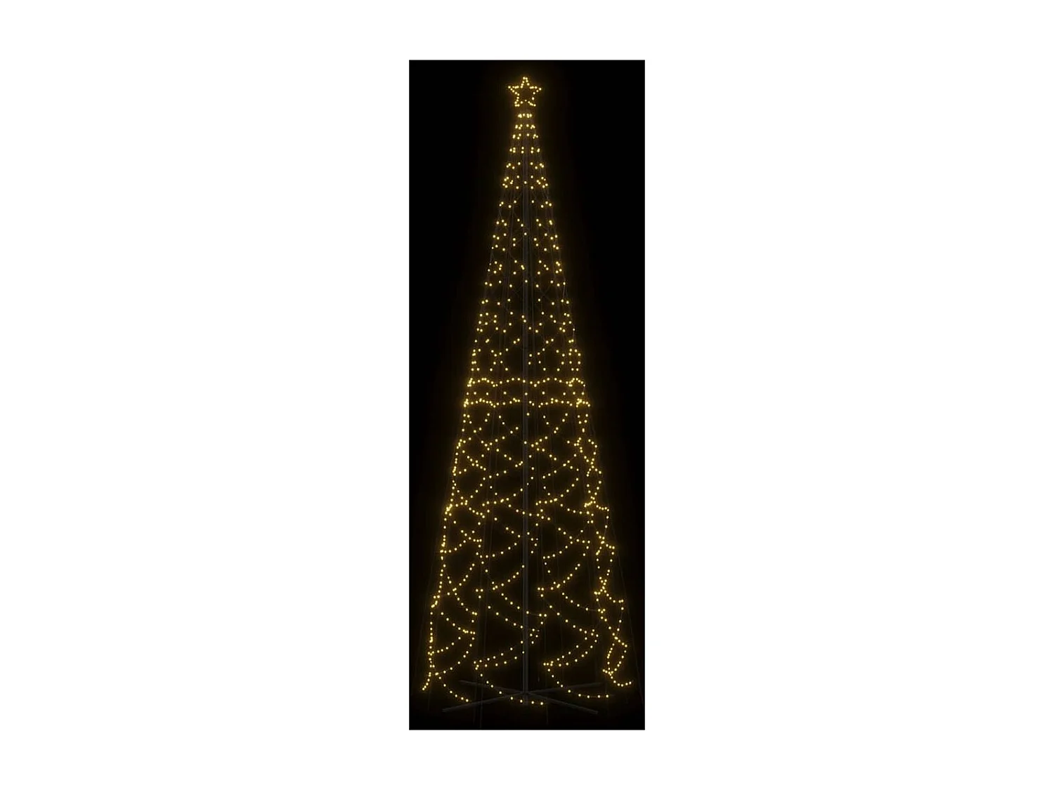 Arbre de Noël cône 1400 LED Blanc chaud 160x500 cm
