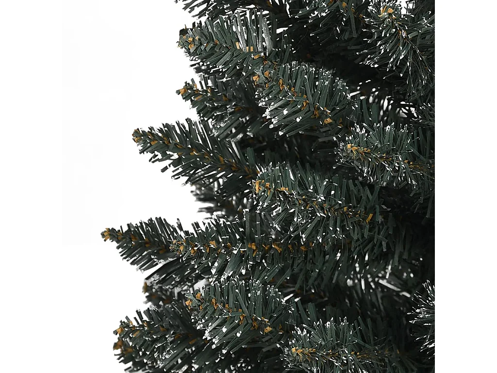 Kunstkerstboom met standaard smal 240 cm PVC groen