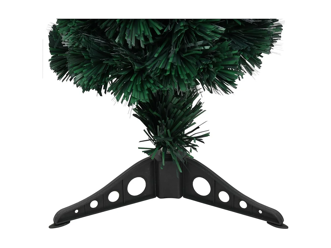 Árbol de Navidad artificial estrecho soporte fibra óptica 64 cm