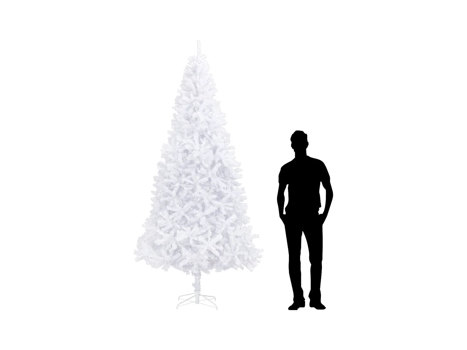Árbol de Navidad artificial blanco 300 cm