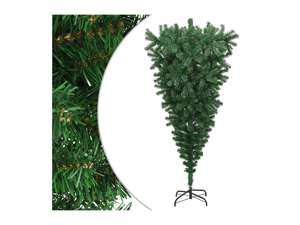Sapin de Noël artificiel renversé avec support Vert 240 cm