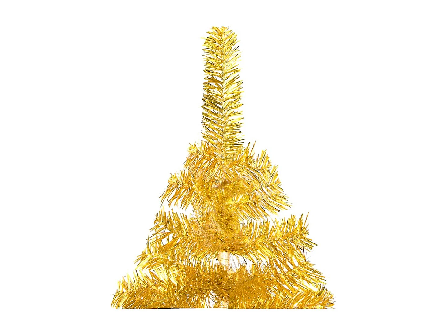 Árbol de Navidad preiluminado con luces y bolas dorado 180 cm