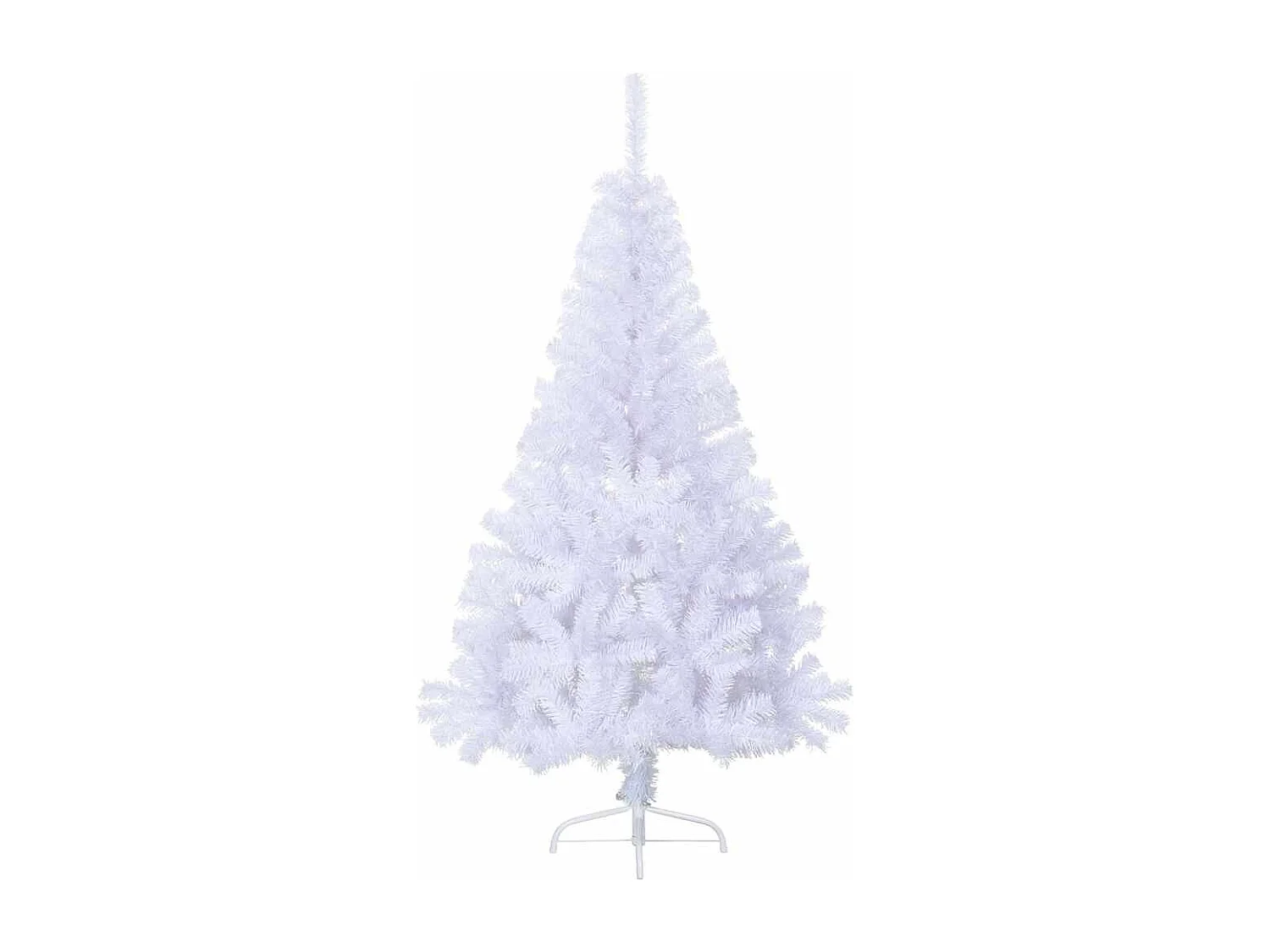 Meia árvore de Natal artificial com suporte 150 cm PVC branco