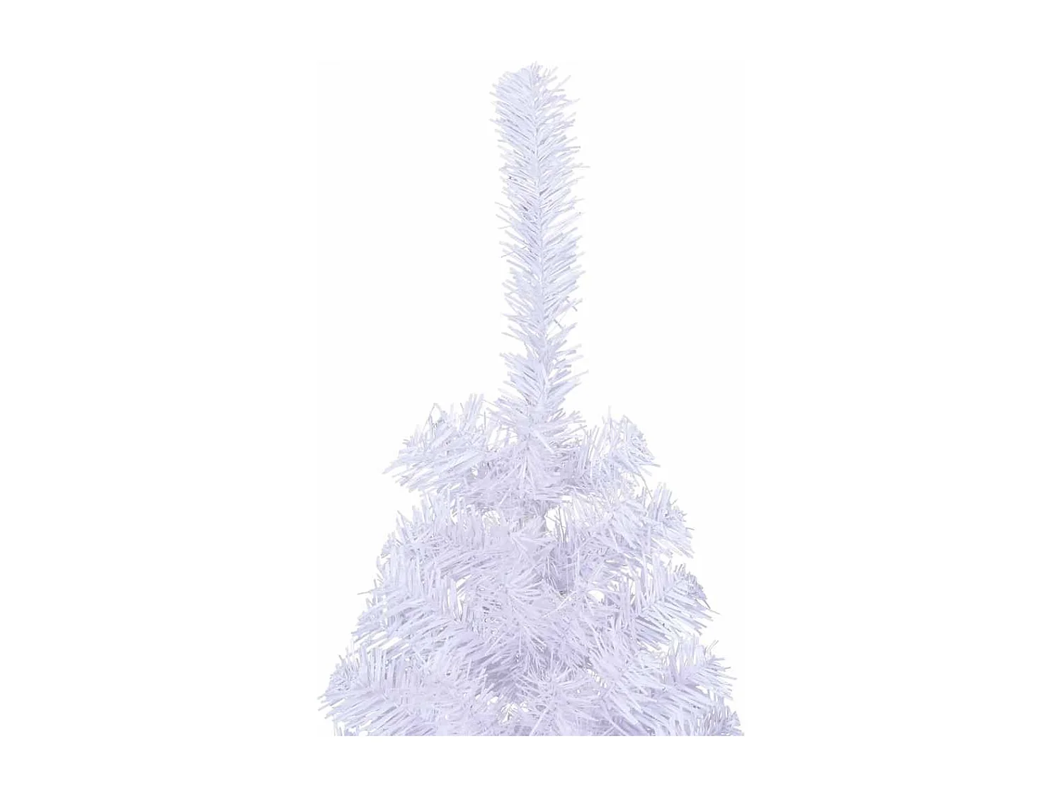Meia árvore de Natal artificial com suporte 150 cm PVC branco