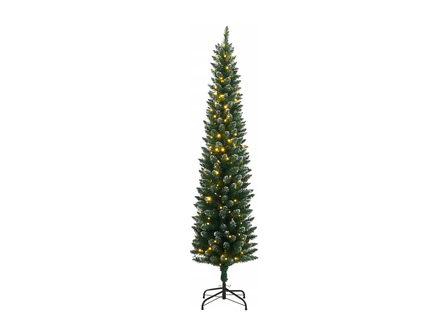 Sapin de Noël artificiel mince 150 LED 150 cm