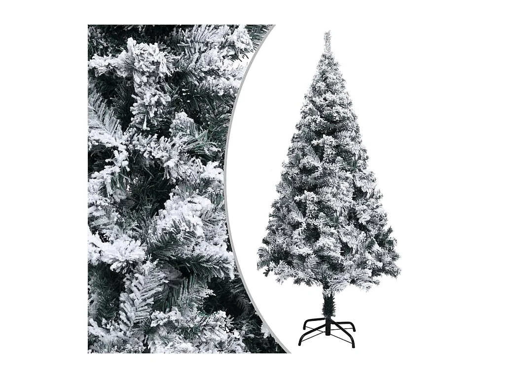 Árvore de Natal artificial com neve 120 cm PVC verde