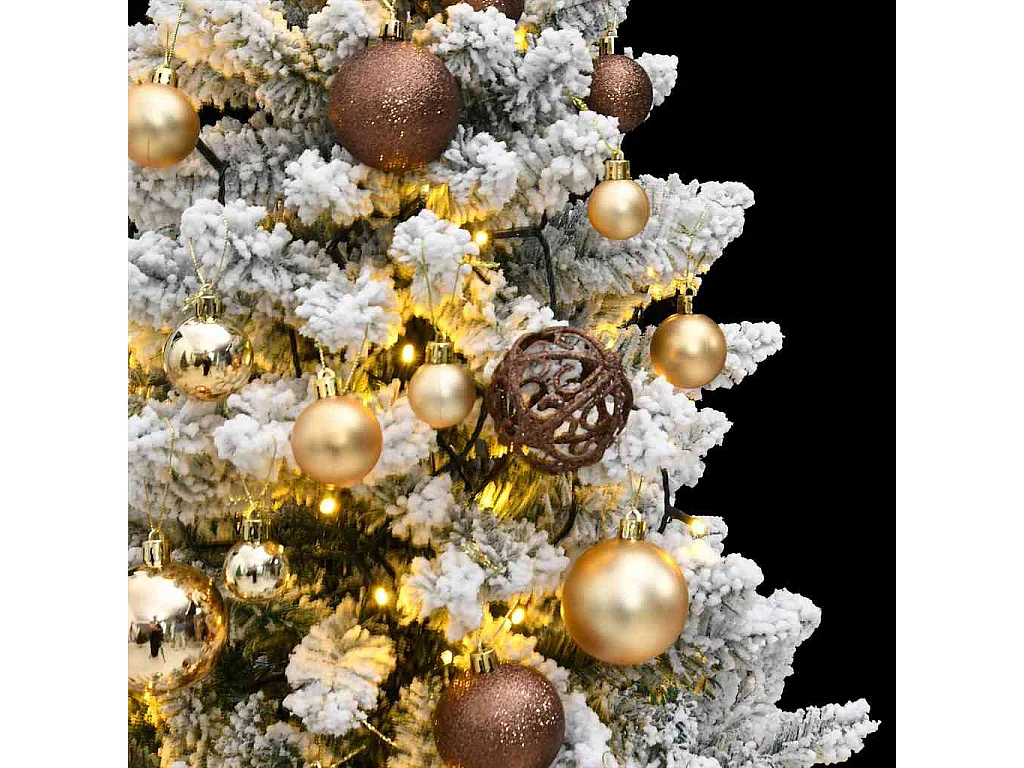 Sapin de Noël artificiel articulé 150 LED et boules 120 cm