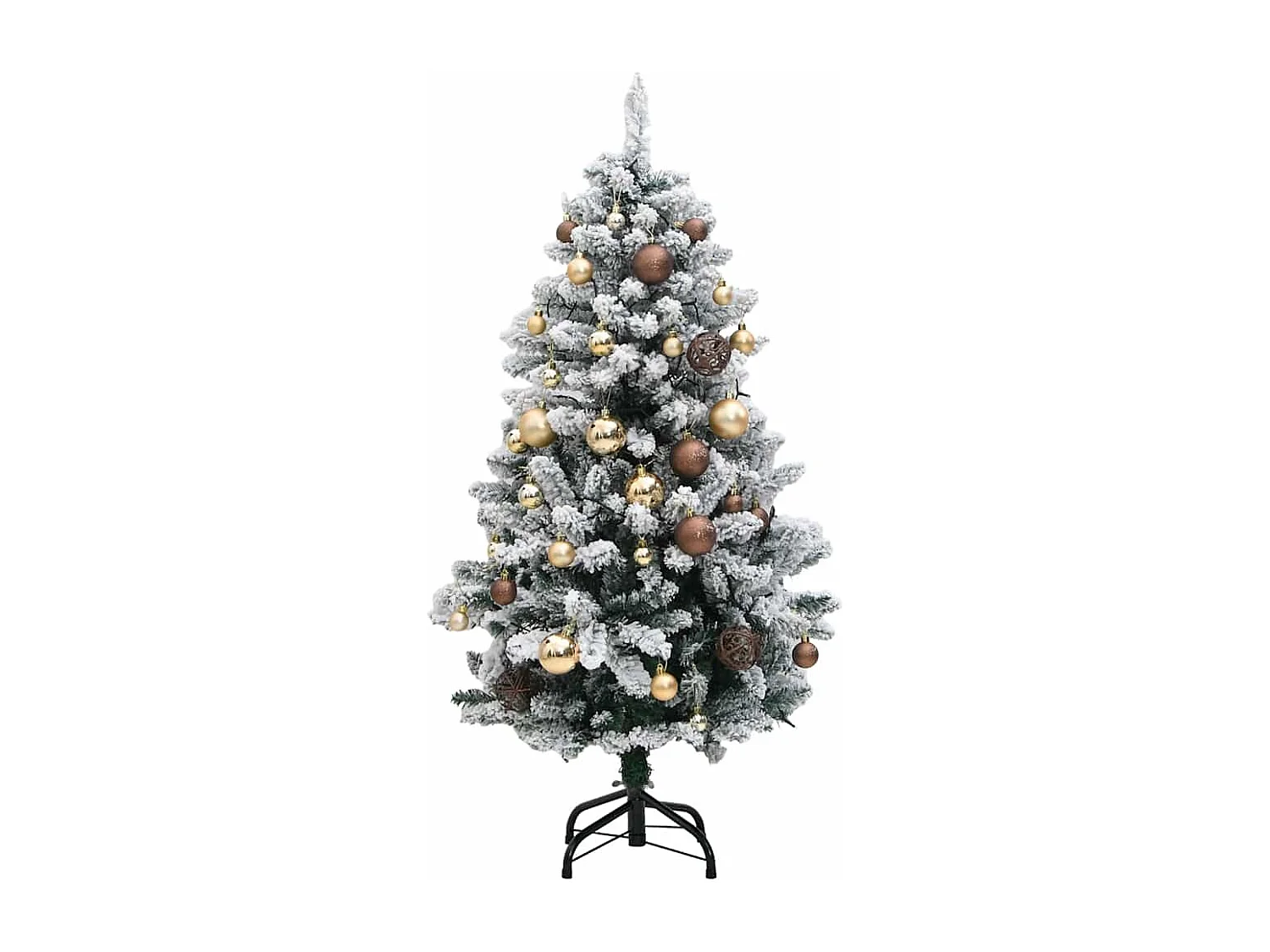 Sapin de Noël artificiel articulé 150 LED et boules 120 cm