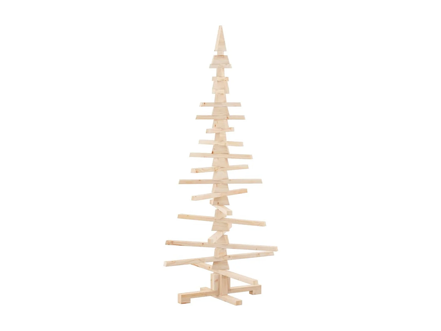 Sapin de Noël en bois pour décoration 150 cm Bois de pin massif