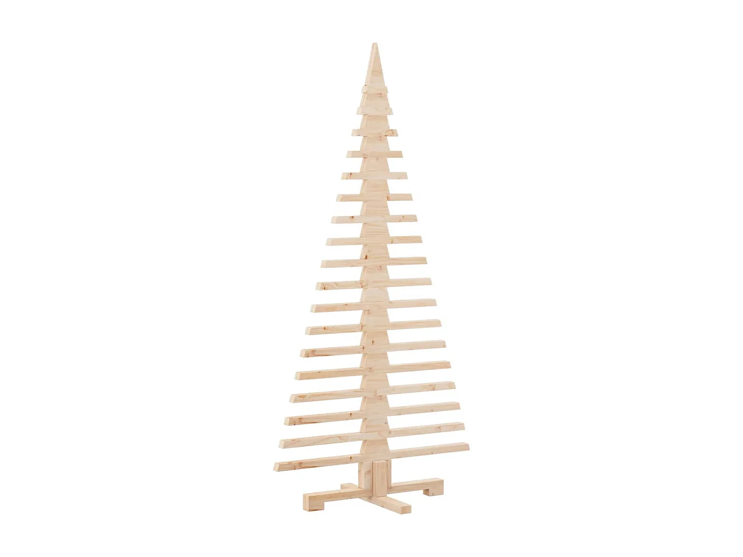Sapin de Noël en bois pour décoration 150 cm Bois de pin massif