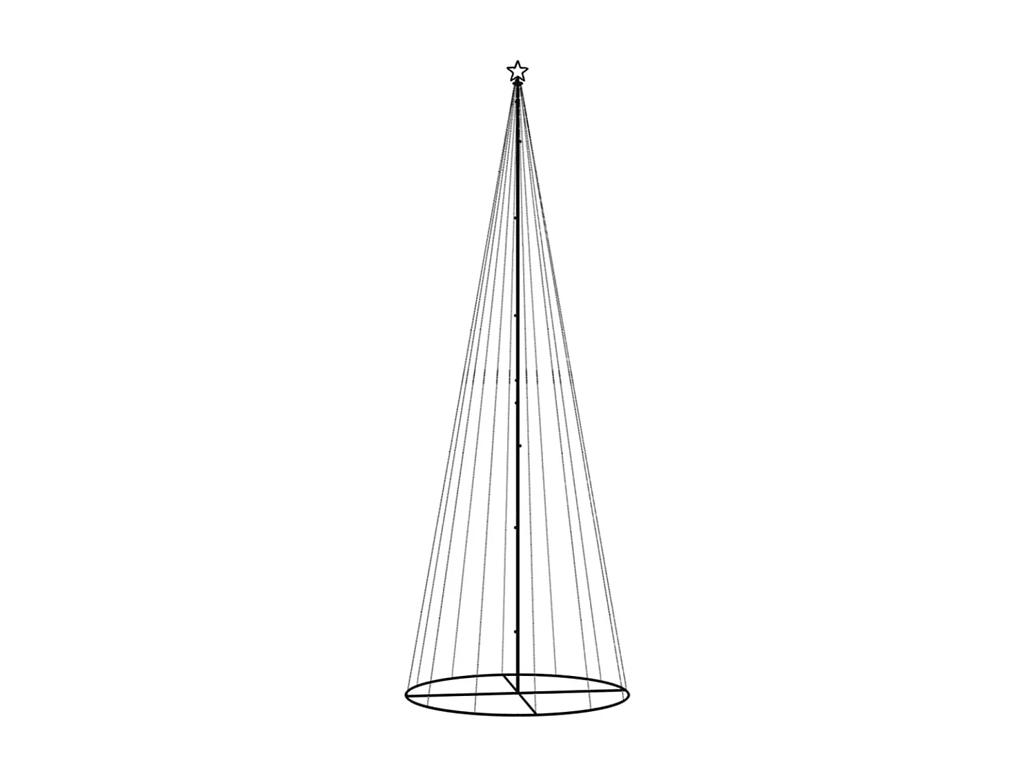 Arbre de Noël cône 732 LED Blanc chaud 160x500 cm