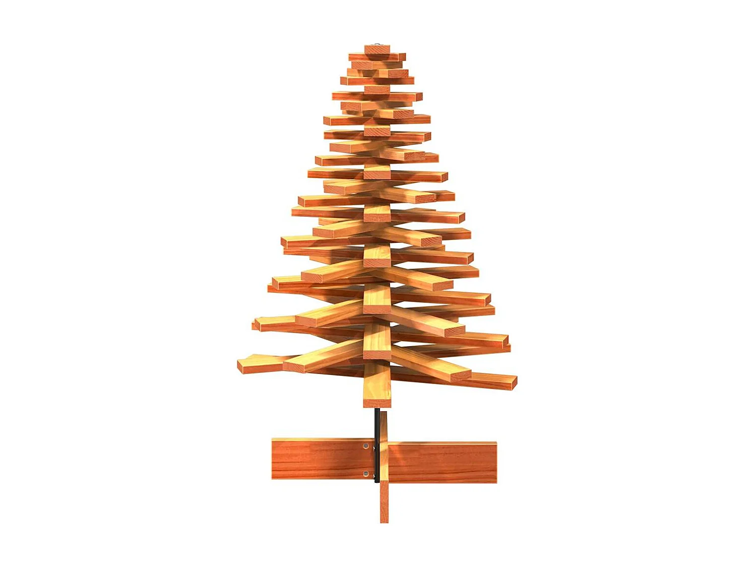 Árbol Navidad de adorno madera maciza pino marrón cera 100 cm