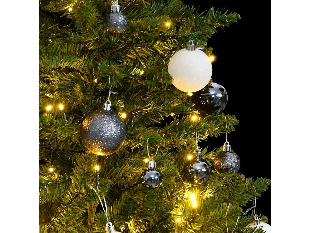 Árbol de Navidad artificial con bisagras 150 LED y bolas 150 cm