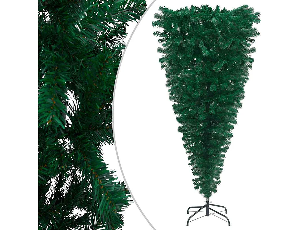 Árvore de Natal artificial invertida com luzes LED/bolas 180 cm