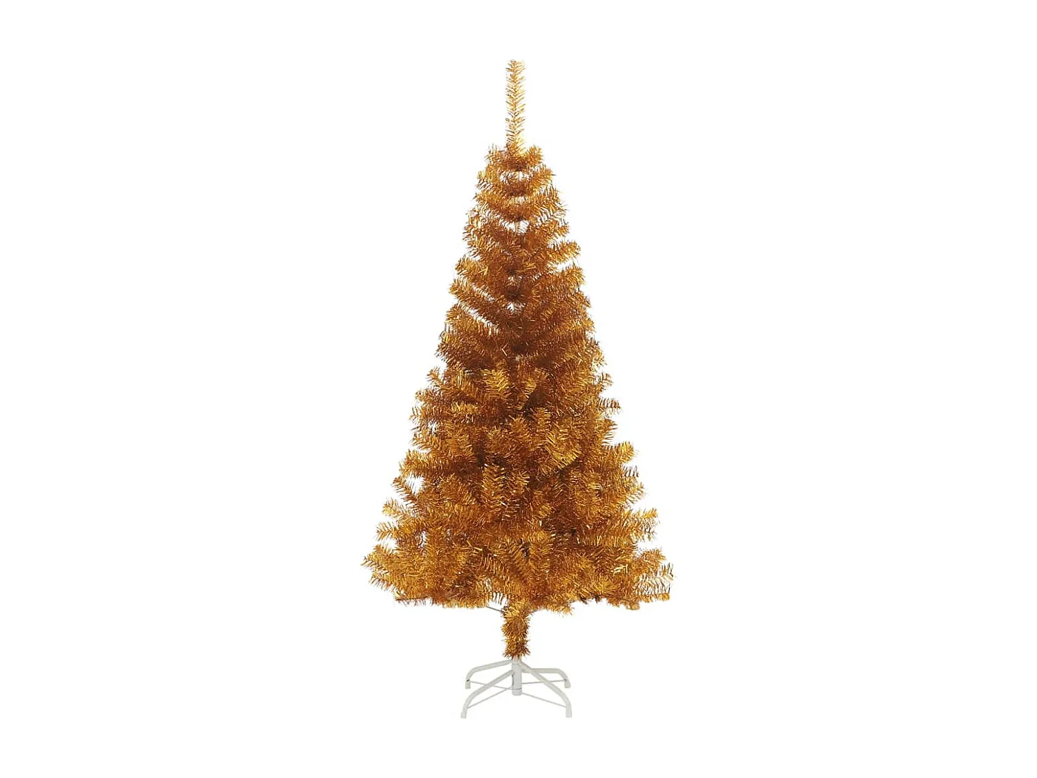 Árvore de Natal artificial com suporte 150 cm PET dourado