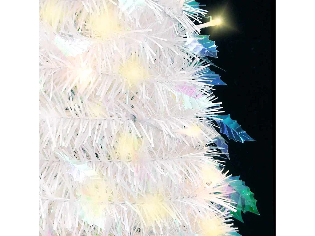 Sapin de Noël artificiel escamotable 100 LED blanc 150 cm