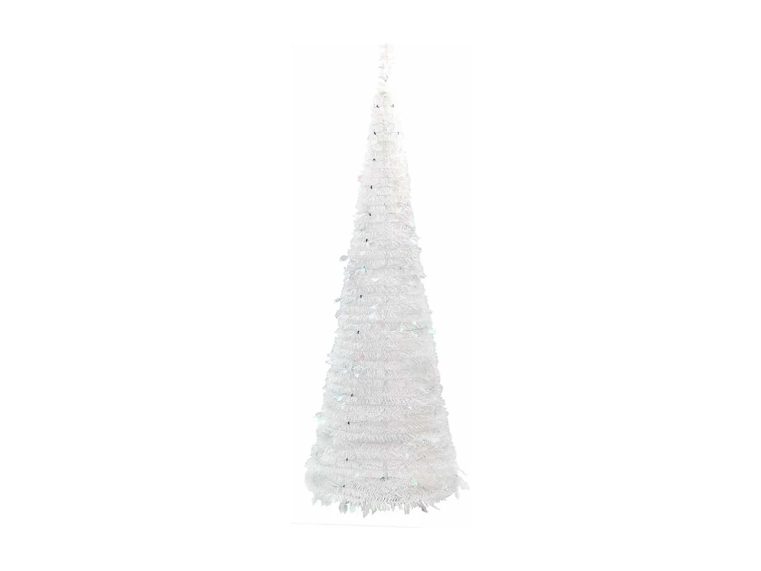 Sapin de Noël artificiel escamotable 100 LED blanc 150 cm