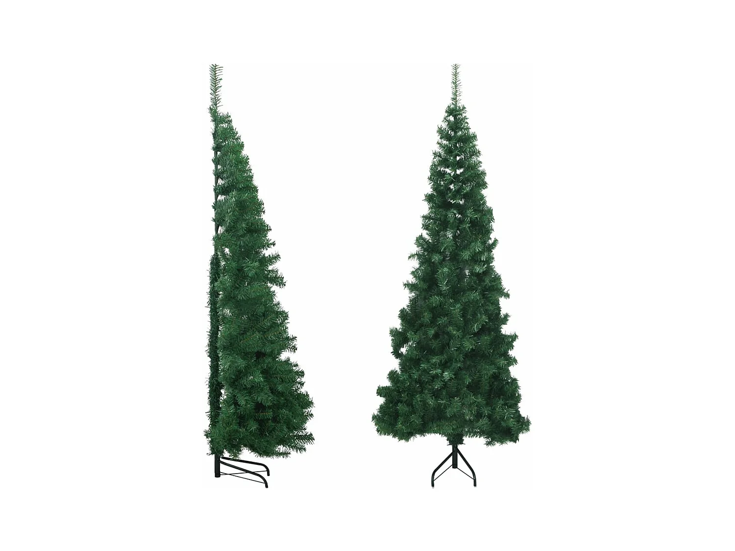Árvore de Natal artificial de canto 210 cm PVC verde